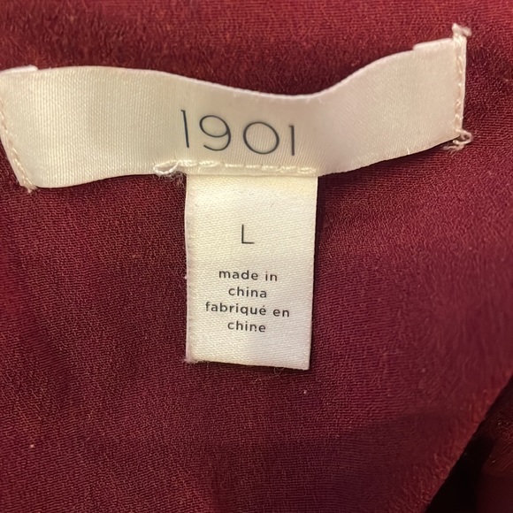 1901 Burgundy Jumpsuit - Picture 3 of 3